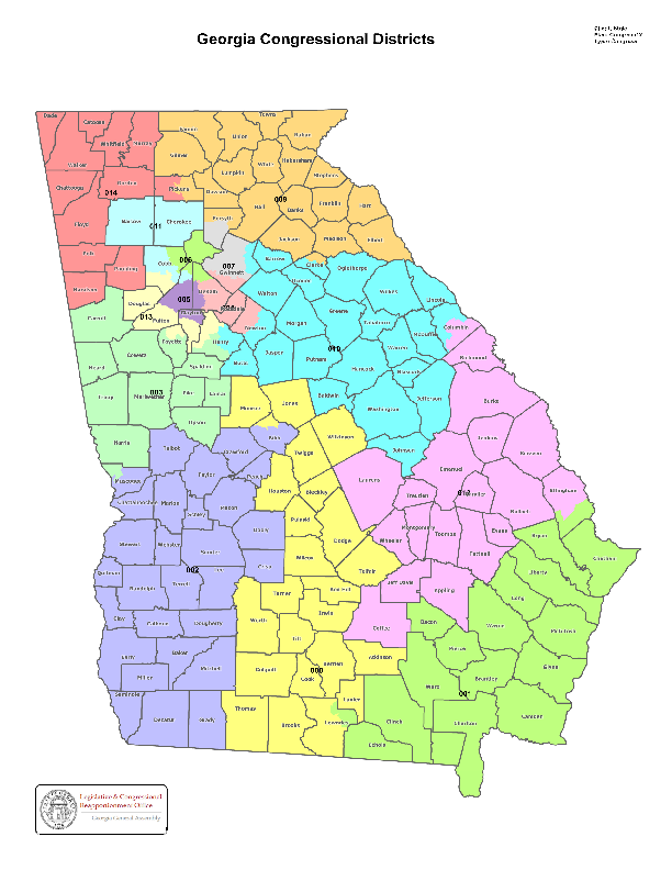 Map: Georgia Congressional Districts