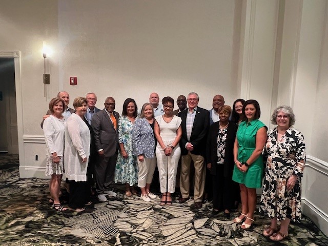 Members of the RMEBS Board of Trustees gathered for their annual meeting of the membership during the 2024 Annual Convention in Savannah, Georgia