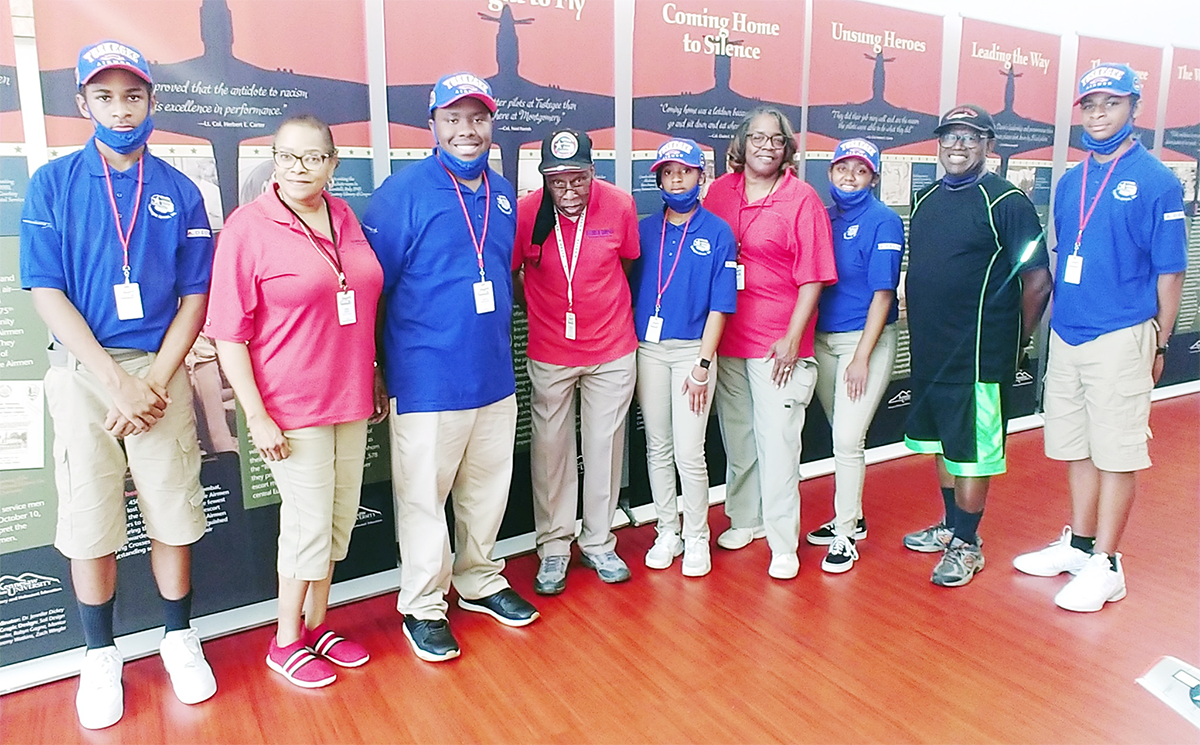 Members of Walking in Authority Teen Council participated in the Tuskegee Airmen's Aviation Summer Training Program in June 2021.