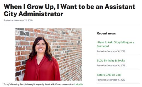 When I Grow Up, I Want to be an Assistant City Administrator